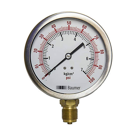 Baumer water pressure gauge